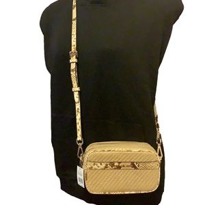 🌻 MICHAEL KORS 🌻 NATURAL STRAW PYTHON CAPSULE